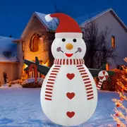 250cm Inflatable Snowman with LED Light for Christmas Decoration Outdoor Decor