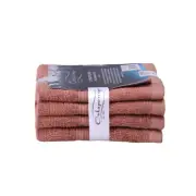 4PK Ultimate Alanya Face Washer/Towel 550Gsm Cotton Highly Breathable Clay