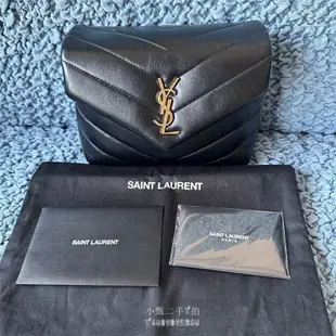 二手精品 YSL SAINT LAURENT 聖儸蘭 LOULOU 方胖子 翻蓋包 小方包 斜揹包 678401