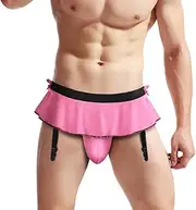[NLAND] Men's Thong Underwear Men's Breathable Thong String Thong Bikini Briefs with Elastic Waist