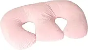 The TWIN Z PILLOW - Pink - 6 uses in 1 Twin Pillow ! Breastfeeding, Bottlefeeding, Tummy Time, Reflux, Support and Pregnancy Pillow! Cuddle Pink DOTS