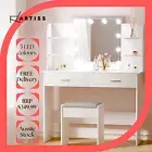 Hollywood Style Dressing Table Set wtih LED Mirror