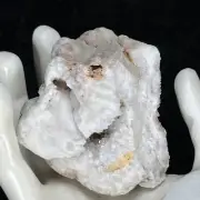 2-3/4” Small Natural Quartz Crystal Cluster Chalcedony Happy Face Geode