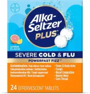 Alka-Seltzer Plus Severe, Cold & Flu Medicine, Citrus Effervescent Tablets, Nasa