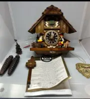 New Authentic Black Forest German Cuckoo Clock With Certificate Of Authenticity