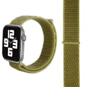 For Apple Watch Series 7,41-mm Case,Nylon Watch Band,Fastener,Dark Green