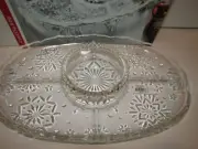 STUDIO NOVA By Mikasa Crystal SNOWFLAKE Chip and Dip SET #SA 960/860