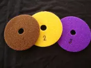 4" 3 Step Buffing Polishing Diamond Pads Wet / Dry Granite Marble Stone Concrete