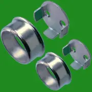 4x 26mm 1 Inch Chrome Invisible Rail End Sockets Wardrobe, Curtain Pole Supports