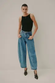 Blues Denim Barrel Jeans