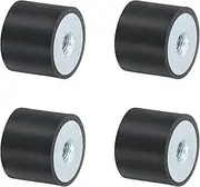 uxcell 4Pcs 30 x 25mm M8 Female Thread Rubber Mounts, Vibration Isolator, Replaces Anti Vibration Pads Flat Silent Block Base Block