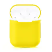 For AirPods 2nd Gen Case, Silicone Protective Cover, Yellow