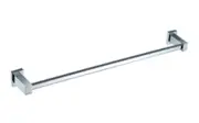 Square Single Towel Rail - Chrome / Matte Black [12-6024/6036/6040]