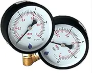 63mm Dial 0-16 Bar Side Entry Pressure Gauge 1/4inch Bsp Manometer