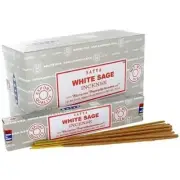 1x Satya White Sage Incense Sticks Aroma Relaxation Fragrance 15g x 12 Packet