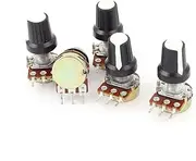 Aexit 5pcs (Potentiometer) 100K OHM 3 Terminal Linear Taper Rotary Volume B Type (76ry33qf483) Potentiometer Pot