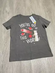 You’re Out Of This World Cat & Jack Tshirts Boys Size Small 6-7 Gray NWT