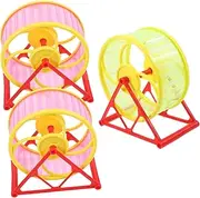 Totority 3Pcs Silent Hamster Running Wheel Treadmill Pet Sports for Chinchilla Guinea Pig Hamster Color Mute Design for Night Play Pet Owners