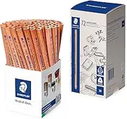 Staedtler Natural Jumbo Triangular Graphite 2B Pencils, Natural (Pack of 72)