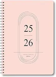 Monthly Planner Jan 2025 - Dec 2026,Simple Calendar Planner Notebook 7" x 9" Soft PVC Cover Spiral Binding With Goals To Do List