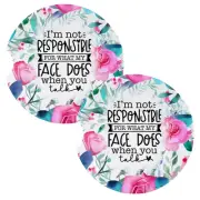 I'm Not Responsible For What My Face Does Coasters for Car Cup Holders Set of 2