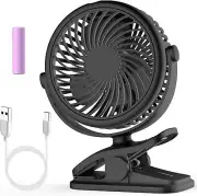 Desk Fan, Cambond Clip on Fan Rechargeable Battery Powered Stroller Fan Baby Fan
