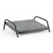 Fluteline Large Footrest - Black Frame With Grey Carpet - Board Size 450mm x 350mm - Height Adjustable Range 40mm-140mm [FTLG]