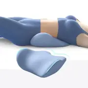 Lumbar Support Pillow Memory Foam Cushion-Blue