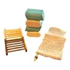 Handmade Amish Bar Soap Gift Set | 2 Mesh Soap Bags & 2 Bamboo Soap Saver Trays