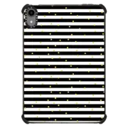 iPad mini (6th gen) iPad Impact Case Geometrical black white gold polka dots stripes