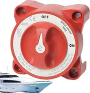 Battery Selector Cut | 12-48V Waterproof Battery Disconnecting Cut ON/Off for Marine Boat | Power Cutoff Accessories for, Car, RV, Marine Boart