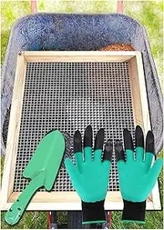 Soil Sifter, Dirt Sifter for Gardening, Compost Sifter, Garden Sieve, Light Wood Sifter for Rocks, Screen Sifter Top Soil/Peat Moss/Worm/Leaves/Loam Soil/Sand,Great Garden Tool for Plants 2023
