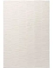 [Miss Amara] Filippa Modern Textured Rug in Ivory/Cream