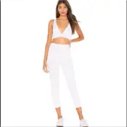 Revolve Lovewave Claire Sports Bra and Luka Legging Set White Size Small