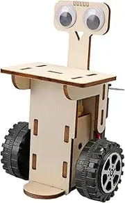 Wood Robot Building Kit,Food Delivery Robot Wood Building Art Crafts Kits | Educational Science Kits, Building Puzzle Toys with Snap-Together Pieces Promote Problem Solving Skills, Patience