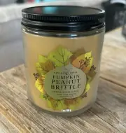 Bath & Body Works candle Pumpkin Peanut Brittle single wick jar w/lid 7oz NEW