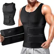 Men's Compression Shirts Body Shaper Shapewear Active Tank Crew Neck Sleeveless Sports Outdoor Vacation Going out Casual Daily Gym Soft Plain Black Activewear
