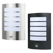 Stark Outdoor LED Wall Light with Sensor 14w 6000k in Stainless Steel or Black