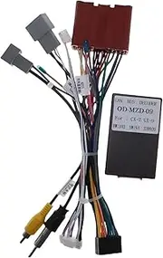 Car Android 16pin Wiring Harness Cable with Canbus Box Adapter Decoder Compatible for Mazda CX-7 CX-9 CX7 CX9 OD-MZD-09