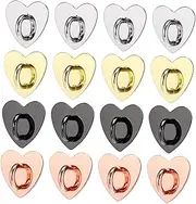 LALAFINA 20Pcs Self Adhesive Mobile Phone Buckles DIY Phone Case Accessories Heart Shape Clasps for Custom Phone Shells Options