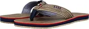 [Tommy Hilfiger] Men's TMDESTINO Flip-Flop, Taupe, 10