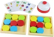 Educational Pushing Game Toy Battle Push Music Board Wooden Logic Block Toy for Boys and Girls Parent Interaction Portable