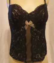 b.tempt'd by WACOAL LARGE LG Black Lace Ciao Bella Bustier Bra Corset $65.00