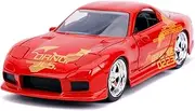 Jada Fast & Furious 1993 Mazda RX-7 1:32 Scale Hollywood Ride Diecast Vehicle, Orange, Orange