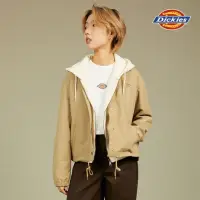 在飛比找momo購物網優惠-【Dickies】女款卡其色平紋防塵防潑水教練外套｜DK01