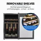 POLYCOOL 95L 34 Bottle Wine Bar Fridge Underbench Cooler Compressor Glass Door,