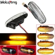 2pcs Dynamic LED Side Marker car light Sequential Turn Signal Lamp For Fiat Panda 169 Grande Punto Inkl Evo Doblo Fiorino Linea Idea Dynamic Crystal