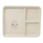 Snoopy Peanuts Square Medium Plate Yam Fruit Sectioned New