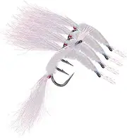 INOOMP 5pcs Artificial Fishing Lures: Plastic and Metal Shrimp Baits Soft Shrimp Fishing Tackle with Hook for Lake River Freshwater