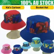 Unicorn Spiderman Mario Sofia Thomas Kid Holiday Cartoon Cotton Bucket Hat Gift